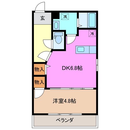 大矢知駅 徒歩17分 1階の物件間取画像